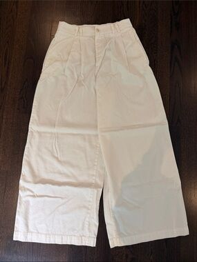 Gap x Doen Wide-Leg High-Rise white Pants
